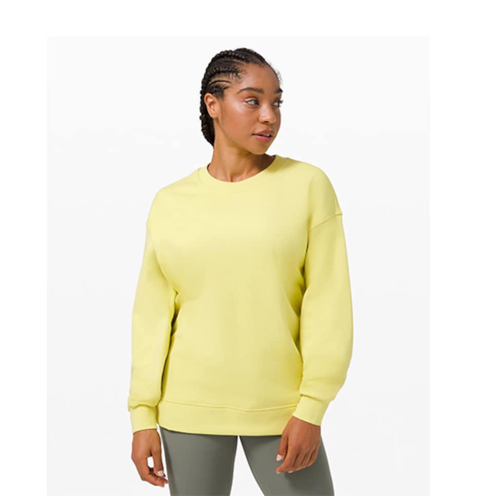 Oversized yellow hot sale crew neck